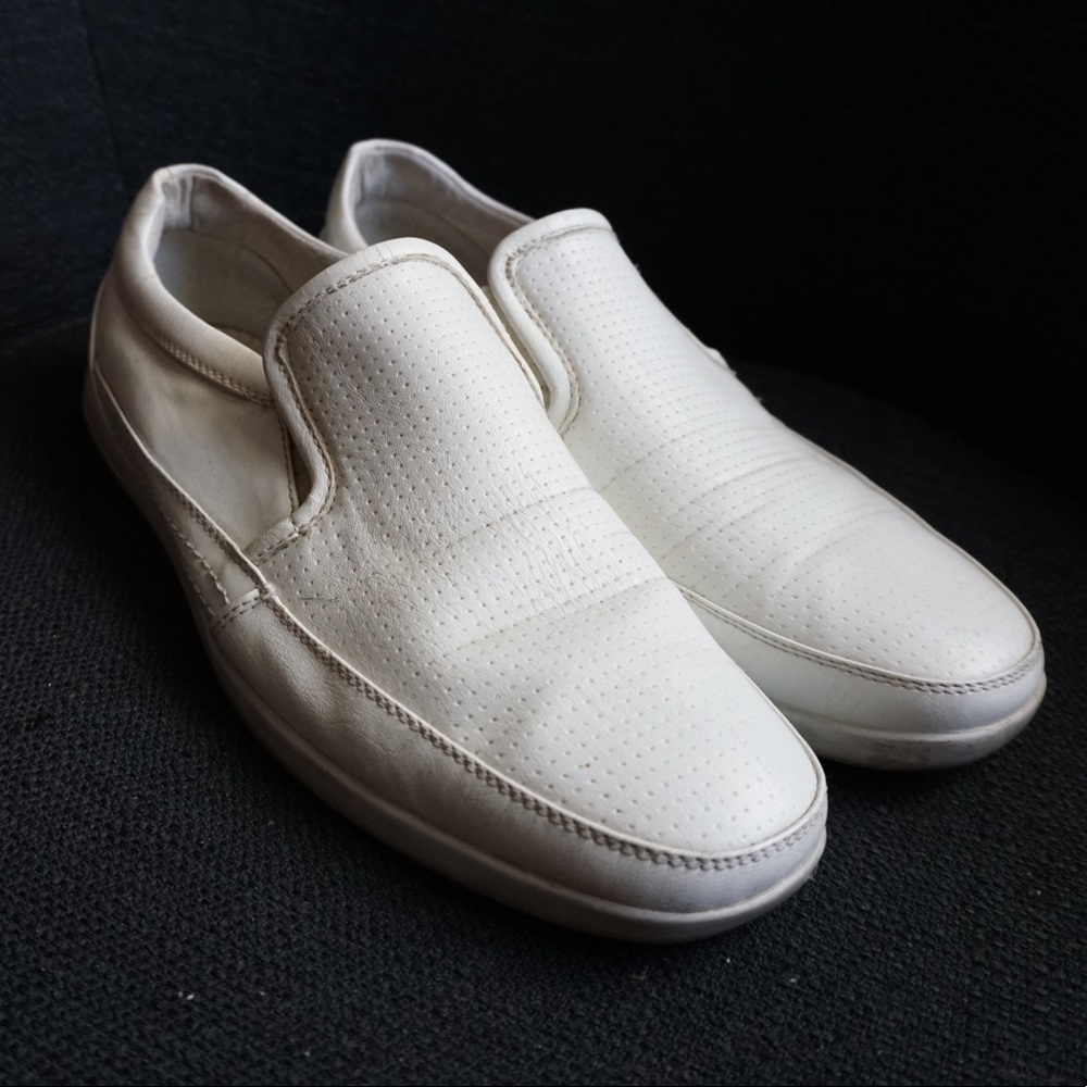 White loafers